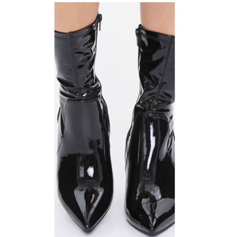forever 21 latex heels with clear heel
